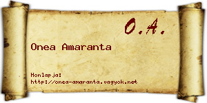 Onea Amaranta névjegykártya